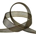 Deko juostelė su lurekso juostelėmis juoda 25mm 20m | Floristik24.lt