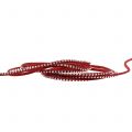 Floristik24 Dekoratyvinis virvelė odinė virvelė raudona su kniedėmis 3mm 15m