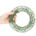 Žalias dekoratyvinis vielos tinklo vainikas „pasidaryk pats“ projektams, 19 cm, 2 vnt. | Floristik24.lt
