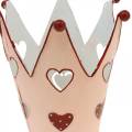 Floristik24 Dekoratyvinė karūna, metalinis žibintas, vazonas Valentino dienai, metalinė dekoracija su širdele