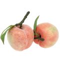 Floristik24 Deco vaisių persikų rožinė Ø8cm L10cm 4vnt