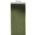 Satininė juostelė dovanų pakavimui, taftos juostelė, žalia, 40 mm pločio, 5 m ilgio | Floristik24.lt