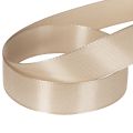 Dekoratyvinė atlasinė smėlio spalvos taftos juostelė 25 mm 50 m | Floristik24.lt