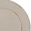 Dekoratyvinė plastikinė lėkštė, pilkai ruda, Ø33 cm | Floristik24.lt