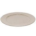 Dekoratyvinė plastikinė lėkštė, pilkai ruda, Ø33 cm | Floristik24.lt