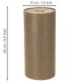 Neaustinės stalo dekoracijos ritinėlis 24 cm x 25 m, rudos spalvos, skirtas šventiniams stalams | Floristik24.lt