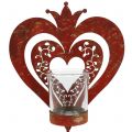 Floristik24 Dekoratyvinė širdelė su žibintu H26cm