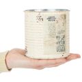 Skardinis vazonas kreminės spalvos metalinis „Shabby Chic“ Ø11 cm, aukštis 10,5 cm | Floristik24.lt