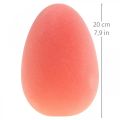 Velykų kiaušinių puošmena kiaušinio oranžinė abrikosų plastiko flokuota 20cm