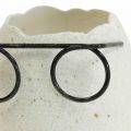 Floristik24 Kiaušinis su akiniais dekoratyvinė vaza balta Velykų puošmena Ø7,5cm H9cm 6 vnt