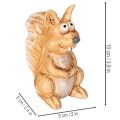 Sėdinčios voverės figūrėlė rudens dekoracijai, 10 cm | Floristik24.lt