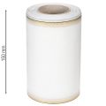 Elegantiška muaro vainiko juostelė su auksiniu kraštu, vestuvių dekoracija, gedulo juostelė, balta 150 mm x 25 m | Floristik24.lt