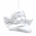 Floristik24 Kalėdų eglutės papuošimai angelas baltas 5cm 4vnt