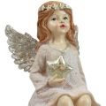 Floristik24 Stalo puošmena Kalėdinis Kalėdų angelas angelas su žvaigžde 21cm
