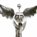 Floristik24 Deco angel metalas ant medinio pagrindo H58cm