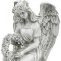 Kapo angelas su vainiku Sėdintis angelas H32cm
