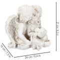 Angelo dekoracija Vaikiška angelo poros su širdele skulptūra 24 cm | Floristik24.lt