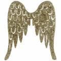 Floristik24 Žvakidė angelo sparneliai aukso blizgučiai 11cm x 9cm 6vnt