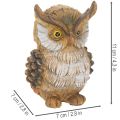 Pelėdos figūrėlė, maža sėdinti pelėda, dekoracija, 11 cm | Floristik24.lt