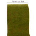 Vilnonio veltinio juosta kaip dviejų spalvų vazonų juosta floristikai, žalia/raudona, 15 cm x 5 m | Floristik24.lt