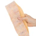 Veltinio juosta kaip dviejų spalvų puodkė, pagaminta iš grynos vilnos, oranžinė/įvairiaspalvė, 7,5 cm pločio, 5 m ilgio | Floristik24.lt