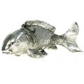 Floristik24 Deco žuvis senovinė sidabrinė 14cm