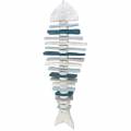 Floristik24 Jūrinės žuvies dekoracija iš mėlynos dreifuojančios medienos, balta L70cm
