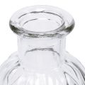 Floristik24 Butelio vaza maža Ø5,5cm H10,5cm skaidri 6vnt