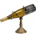 Floristik24 Vyno butelių laikiklis, butelių stovas, vyno stovas Design Golden H24cm