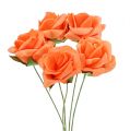 Floristik24 Putplasčio rožė Ø 3,5cm oranžinė 48 vnt