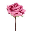 Floristik24 Putplasčio rožė Ø7,5cm rožinė 18p