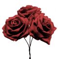 Floristik24 Putplasčio rožė raudona Ø10cm 8vnt