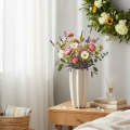 Moderni briaunota vaza, aukšta dekoratyvinė vaza džiovintoms gėlėms, 38 cm | Floristik24.lt