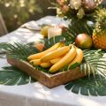 Dirbtinis banano dekoravimas geltonas dirbtinis vaisius kaip tikras 18 cm | Floristik24.lt