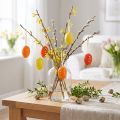 Mini Velykinis margutis pakabinimui taškuotas geltonas, raudonas, oranžinis H4cm 24 vnt | Floristik24.lt