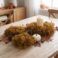 Dirbtinė samanų dekoracija ruda – samanų pagalvėlė 10/12/14cm 3 vnt. | Floristik24.lt
