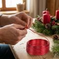 Raudona aliuminio viela Ø2mm 500g 60m - Papuošalų viela, rankdarbių viela, dekoratyvinė viela floristikai ir rankdarbiams | Floristik24.lt