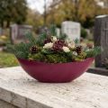 Augalinės valties dekoratyvinis dubuo dubuo Uoga 38,5 cm × 12,5 cm × 13 cm | Floristik24.lt
