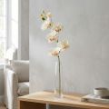 Orchid Phalaenopsis dirbtinės 6 žiedų kreminės rožinės spalvos 70cm | Floristik24.lt