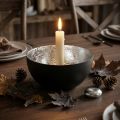 Žvakidė Black Silver Stick Žvakidė Ø10cm H5cm | Floristik24.lt