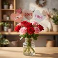 Gėlių kamštis iš medžio Love dekoratyvinis kamštis 8×7,5cm 12 vnt | Floristik24.lt