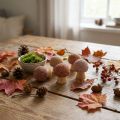 Dekoratyviniai mediniai grybai, mini rudi, Ø2cm, 24 vnt. | Floristik24.lt