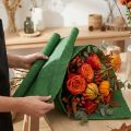 Gėlių krepinis popierius tamsiai žalias 50x250 cm | Floristik24.lt