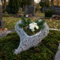 Vynmedžio širdelė skalbta balta 16cm x 21cm 1vnt | Floristik24.lt