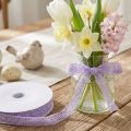 Nėrinių juostelė violetinė dekoratyvinė juostelė „Gėlė pavasariui“ W18mm I20m | Floristik24.lt