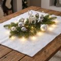 Sniego antklodė dekoracija sniegas balta žiemos dekoracija 240×90cm | Floristik24.lt