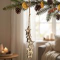Dekoratyvinė medžio kabykla žvaigždė 50cm natural 1 vnt | Floristik24.lt