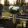 Auksinė kapo vaza 28,5 cm | Floristik24.lt
