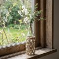 Deco buteliukas stiklinis stiklinis buteliukas puošia pinti Ø9.5cm H31cm | Floristik24.lt