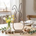 Velykų zuikio stalo puošmena Velykų vielos boho dekoravimo zuikis 32cm | Floristik24.lt
